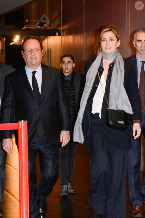 François Hollande et Julie Gayet - Première du film "The Ride" au MK2 Bibliothèque à Paris. Le 26 janvier 2018 © Coadic Guirec / Bestimage