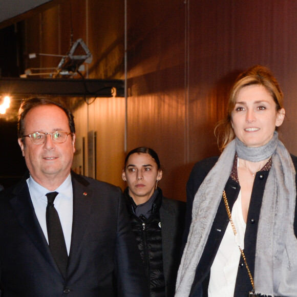 François Hollande et Julie Gayet - Première du film "The Ride" au MK2 Bibliothèque à Paris. Le 26 janvier 2018 © Coadic Guirec / Bestimage