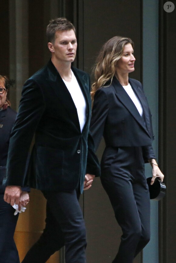 Exclusif - Gisele Bündchen et son mari Tom Brady vont dîner dans un restaurant à New York le 1er mai 2017.