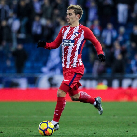 Antoine Griezmann lors du match "Real Club Deportivo - Atletico Madrid" à Barcelone, le 22 décembre 2017.