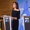 Angelina Jolie en visite au siège de l'OTAN à Bruxelles en Belgique le 31 janvier 2018.
