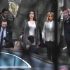 Semi Exclusif - Tristan Bromet, chef de cabinet - José Pietroboni, chef du protocole - Angelina Jolie quitte l'hôtel Meurice pour se rendre à un rendez-vous avec Brigitte Macron au palais de l'Elysée à Paris le 30 janvier 2018. Semi Exclusive -