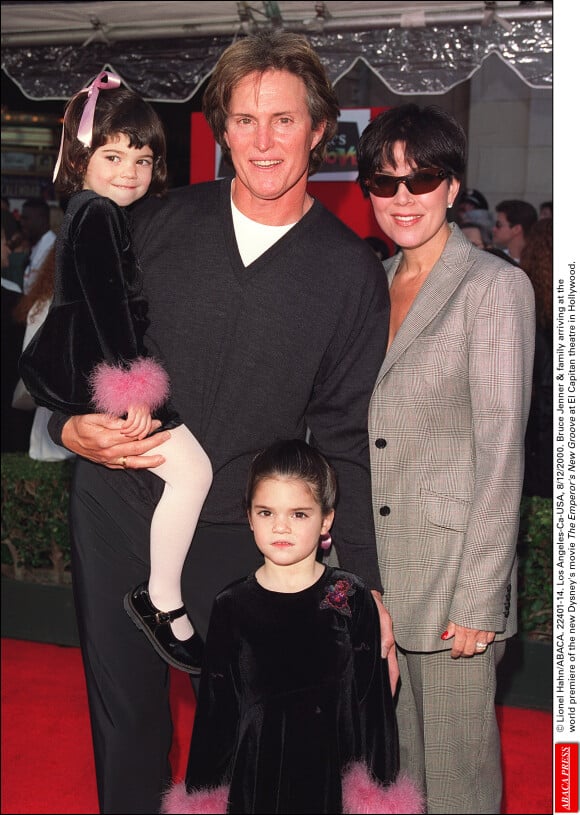 Bruce, Kris Jenner et leurs filles Kendall et Jylie à Hollywood. Décembre 2000.