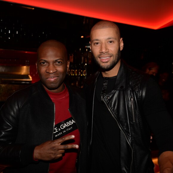 Exclusif - Le chanteur Yannick et Xavier Delarue - Soirée de l'Agence artistique GOA au restaurant La Gioia à Paris, France, le 5 février 2018. © Rachid Bellak/Bestimage