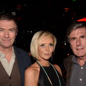 Exclusif - Philippe Caroit, Karine Gelain (agent artistique GOA) et Bernard Menez - Soirée de l'Agence artistique GOA au restaurant La Gioia à Paris, France, le 5 février 2018. © Rachid Bellak/Bestimage