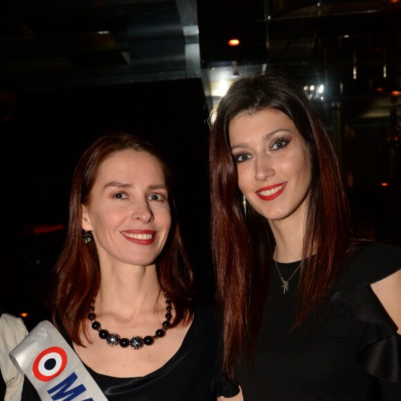 Exclusif - Madame France 2017 Tatiana Reiman et Sophie Vouzelaud (première dauphine de Miss France 2007) - Soirée de l'Agence artistique GOA au restaurant La Gioia à Paris, France, le 5 février 2018. © Rachid Bellak/Bestimage