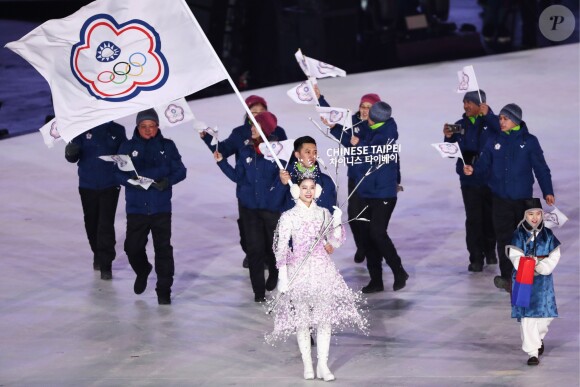 Cérémonie d'ouverture des Jeux Olympiques d'hiver à Pyeongchang en Corée du sud le 9 février 2018.