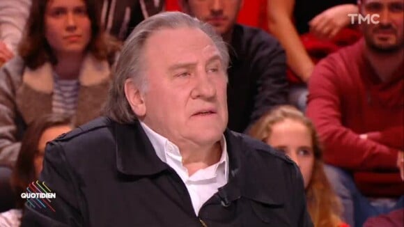 Gérard Depardieu parle d'un trip sous héroïne avec Johnny Hallyday dans le Quotidien du 13 février 2018.