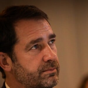 Semi-exclusif - Christophe Castaner - Vente aux enchères au profit de la campagne "Guérir le cancer de l'enfant" au Pavillon Ledoyen à Paris le 13 février 2018. L'intégralité des dons effectués à l’occasion de cette soirée ira au profit de la campagne "Guérir le cancer de l’enfant au 21ème siècle de la Fondation Gustave Roussy". F. Lemos, le père du petit Noé décédé il y a quatre ans d'un cancer du cerveau, avait fait afficher le visage de son fils sur la Tour Montparnasse pour tout le mois de septembre. Depuis, son combat est devenu cette grande campagne dont N. Sarkozy est le parrain cette année. © Cyril Moreau/Bestimage13/02/2018 - Paris