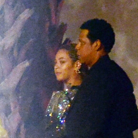 Exclusif - Jay-Z et sa femme Beyoncé sont allés diner avec des amis à Miami, le 9 février 2018