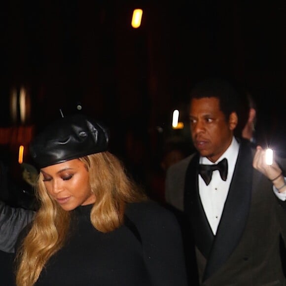 Beyonce et son mari Jay Z sont allés faire la fête après avoir assisté à la soirée Pre Grammy à New York, le 27 janvier 2018