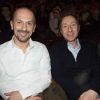 Exclusif - Lionel Bounoua et son compagnon Stéphane Bern lors de la représentation exceptionnelle du spectacle de Franck Ferrand "Histoires d'Amour de l'Histoire" au Casino de Paris, le 14 février 2018. © Guirec Coadic/Bestimage