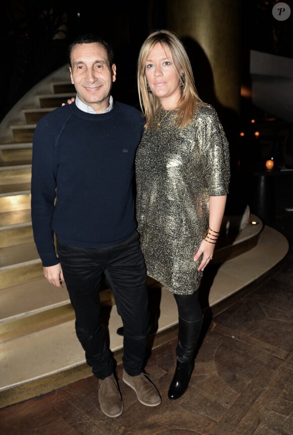 Semi-Exclusif - Zinedine Soualem et sa compagne Caroline Faindt - Le restaurant Manko Paris fête ses 2 ans à Paris, le 13 février 2018. © Veeren/Bestimage