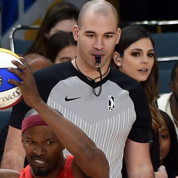 Jamie Foxx et Justin Bieber lors du match NBA All-Star Celebrity Game 2018 à Los Angeles le 16 février 2018