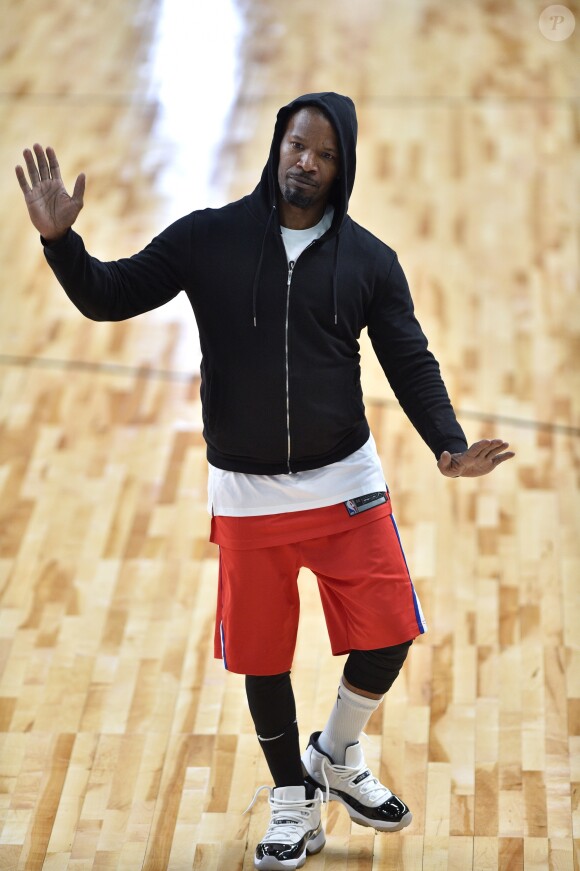 Jamie Foxx lors du match NBA All-Star Celebrity Game 2018 à Los Angeles le 16 février 2018