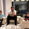 Lionel Messi pose avec ses fils Thiago et Mateo, photo Instagram du 9 février 2018
