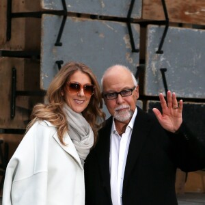 Céline Dion et son mari René Angélil quittent leur hôtel pour se rendre à l'enregistrement de l'émission "Vivement Dimanche" à Paris, le 27 novembre 2012