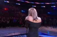 Fergie chantant l'hymne national américain lors du NBA All-Star Game le 18 février 2018