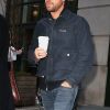 Justin Theroux à la sortie de son hôtel à New York le 12 février 2018.