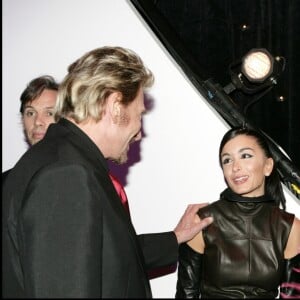 Johnny Hallyday et jenifer lors de l'élection de Miss France le 3 décembre 2015 à Cannes.