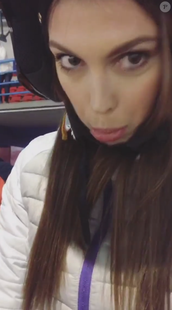 Camille Cerf et Iris Mittenaere à la neige, à Andorre, février 2018