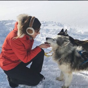Camille Cerf à la montagne, Instagram, février 2018