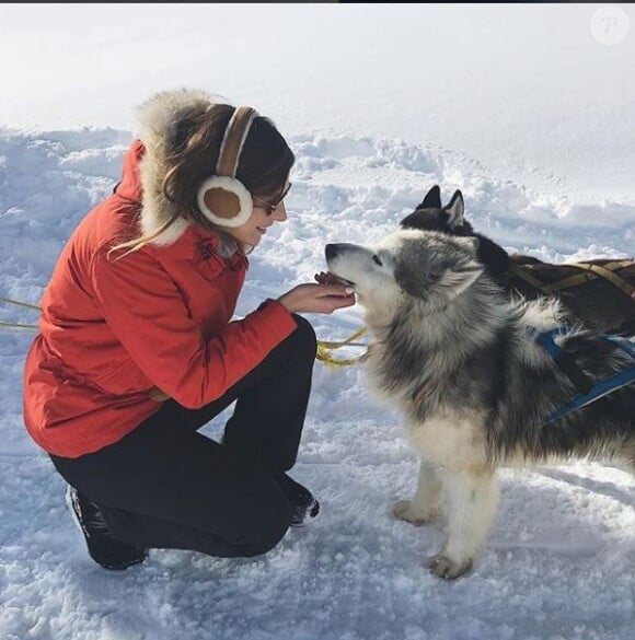 Camille Cerf à la montagne, Instagram, février 2018