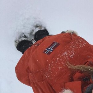 Camille Cerf à la montagne, Instagram, février 2018