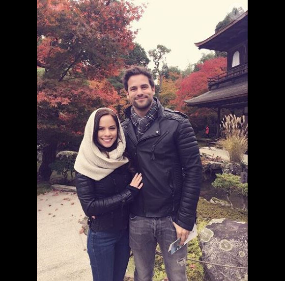 Brant Daugherty et sa chérie Kim Hidalgo au Japon, en novembre 2017.