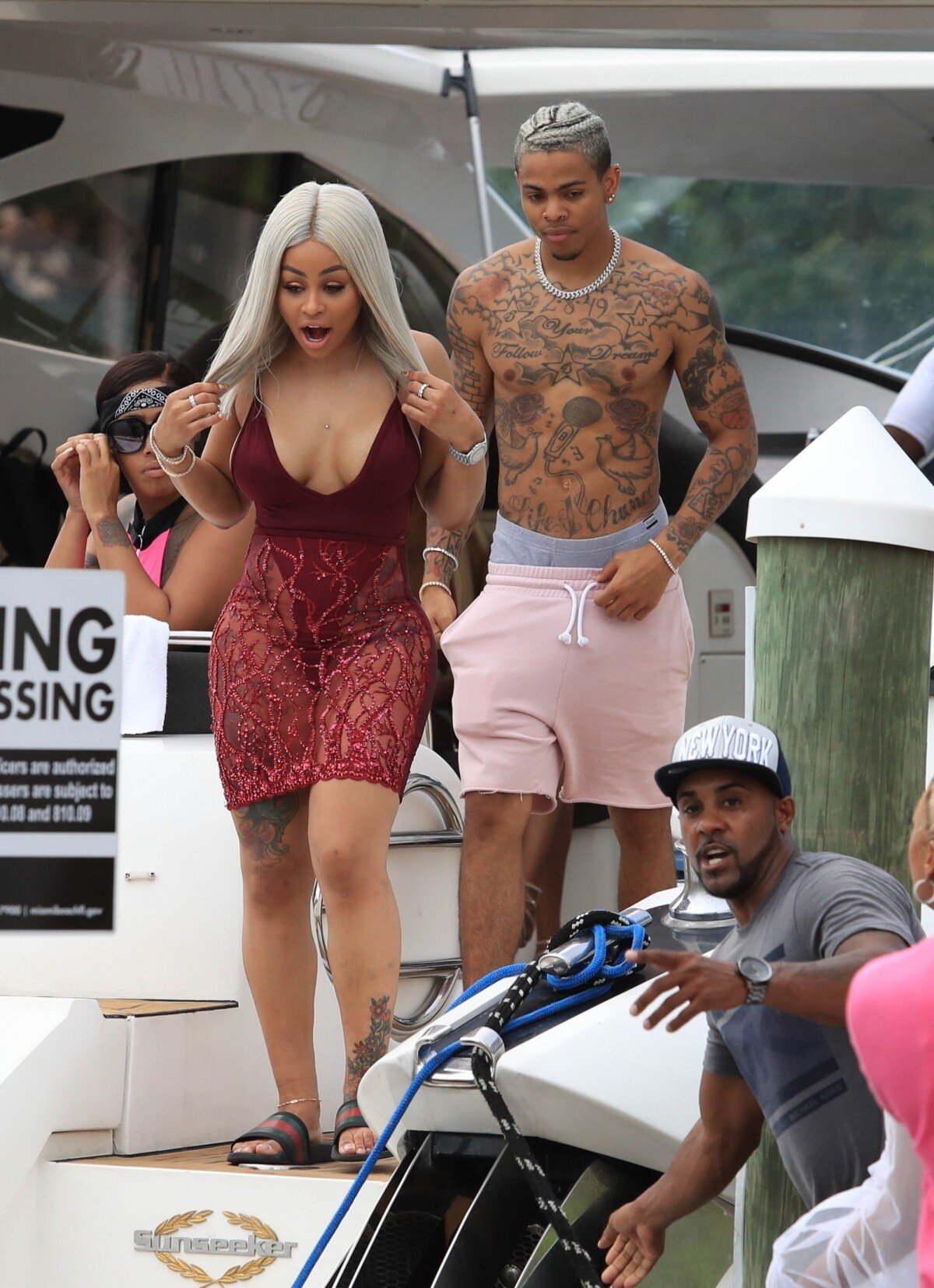 Photo : Blac Chyna et Mechie à Miami le 4 septembre 2017. - Purepeople