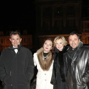 Exclusif - Marie-Christiane Marek et Bernard Montiel - Dîner de gala de la Fondation Avec au Château de Versailles le 5 février 2018. La Fondation Avec est une fondation reconnue d'utilité publique, créée en 1997 par le professeur David Khayat, elle oeuvre dans le domaine de la lutte contre le cancer. © Cyril de Plater via Bestimage