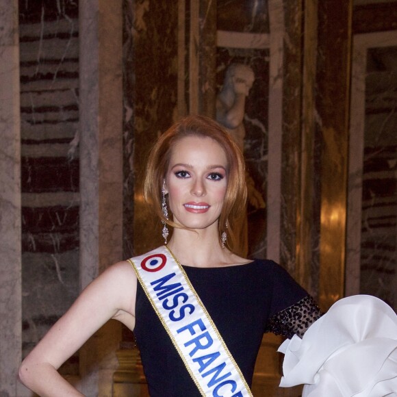 Miss France 2018 Maëva Coucke - Dîner de gala de la Fondation Avec au Château de Versailles le 5 février 2018. La Fondation Avec est une fondation reconnue d'utilité publique, créée en 1997 par le professeur David Khayat, elle oeuvre dans le domaine de la lutte contre le cancer. © Julio Piatti / Bestimage