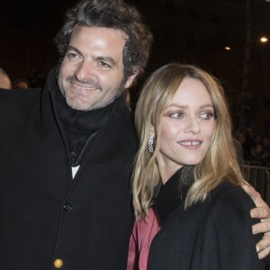 Matthieu Chedid (le chanteur M), Vanessa Paradis - Dîner de la cérémonie des César au Fouquet's à Paris le 2 mars 2017. © Olivier Borde-Dominique Jacovides/Bestimage