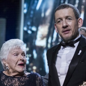 Penelope Cruz et son César d'honneur, Line Renaud, Dany Boon - 43ème cérémonie des Cesar à la salle Pleyel à Paris, le 2 mars 2018. © Dominique Jacovides - Olivier Borde / Bestimage