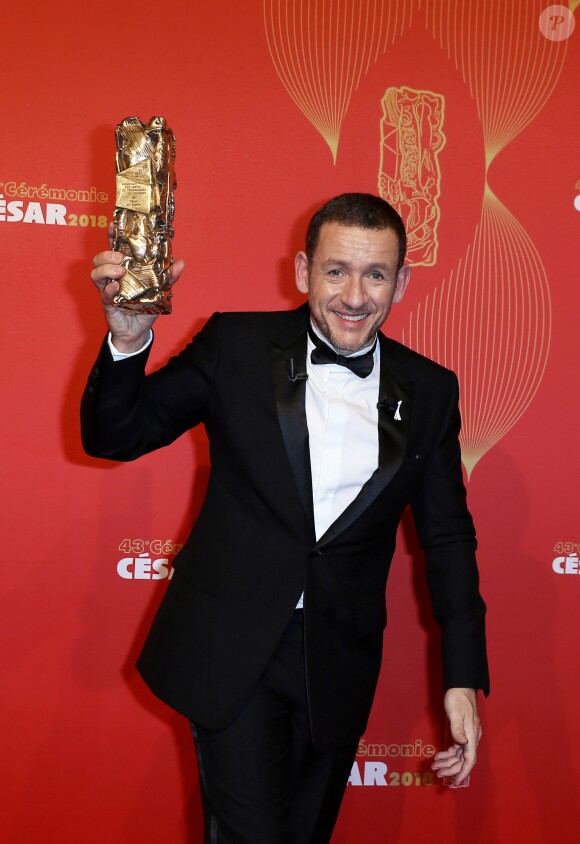 Dany Boon (César du Public pour le film "Raid dingue") - Pressroom lors de la 43ème cérémonie des Cesar à la salle Pleyel à Paris, le 2 mars 2018. © Dominique Jacovides - Olivier Borde / Bestimage