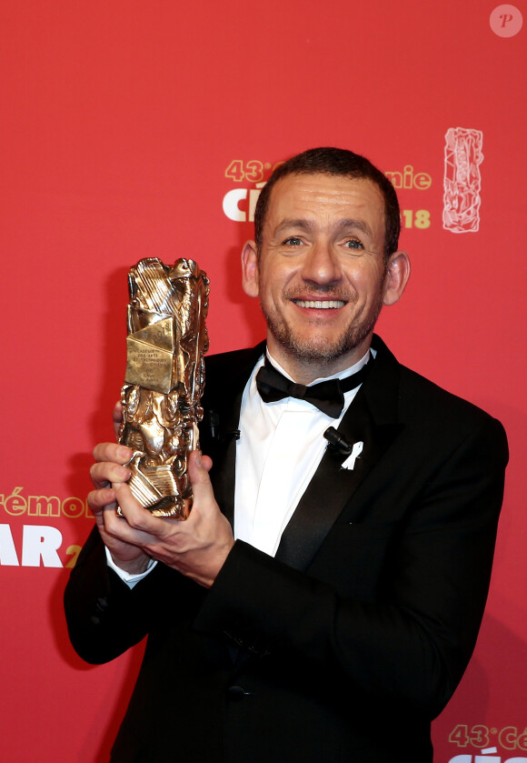 Dany Boon (César du Public pour le film "Raid dingue") - Pressroom lors de la 43ème cérémonie des Cesar à la salle Pleyel à Paris, le 2 mars 2018. © Dominique Jacovides - Olivier Borde / Bestimage