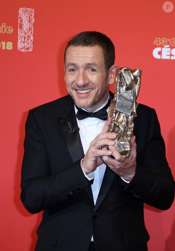 Dany Boon (César du Public pour le film "Raid dingue") - Pressroom lors de la 43ème cérémonie des Cesar à la salle Pleyel à Paris, le 2 mars 2018. © Dominique Jacovides - Olivier Borde / Bestimage