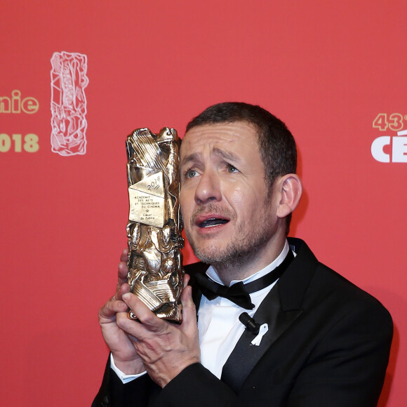 Dany Boon (César du Public pour le film "Raid dingue") - Pressroom lors de la 43ème cérémonie des Cesar à la salle Pleyel à Paris, le 2 mars 2018. © Dominique Jacovides - Olivier Borde / Bestimage