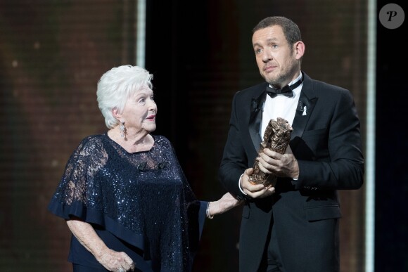Line Renaud, Dany Boon (Cesar du public pour le film "Raid Dingue") - 43ème cérémonie des Cesar à la salle Pleyel à Paris, le 2 mars 2018. © Dominique Jacovides - Olivier Borde / Bestimage