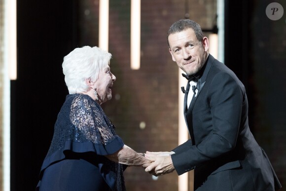Line Renaud, Dany Boon (Cesar du public pour le film "Raid Dingue") - 43ème cérémonie des Cesar à la salle Pleyel à Paris, le 2 mars 2018. © Dominique Jacovides - Olivier Borde / Bestimage
