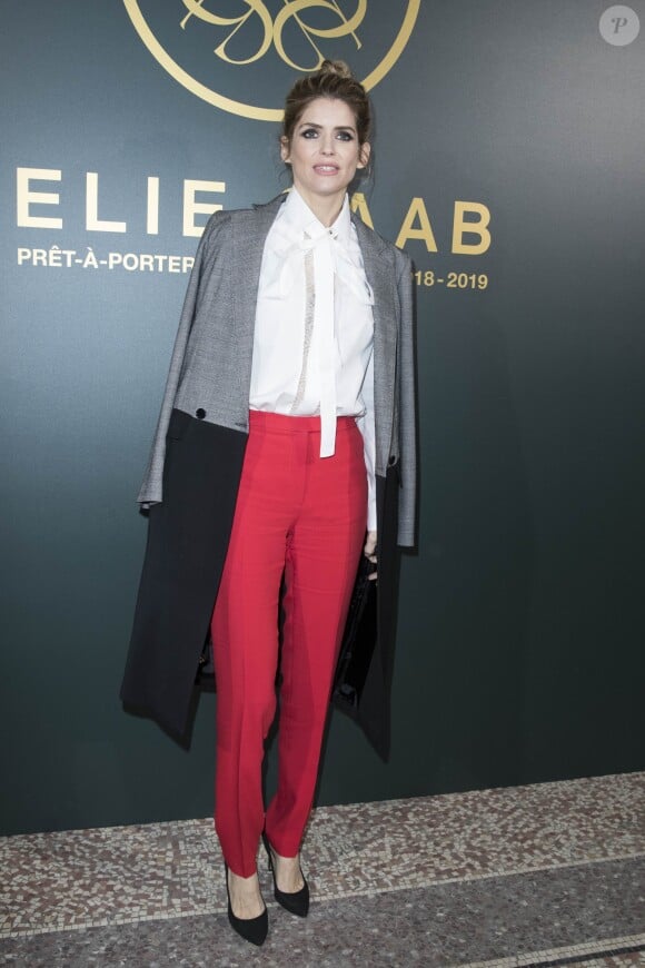 Alice Taglioni - People au défilé de mode "Elie Saab", collection prêt-à-porter automne-hiver 2018/2019, à Paris. Le 3 mars 2018 © Olivier Borde / Bestimage