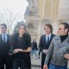 Anouchka Delon, Anthony Delon arrivent au défilé "Elie Saab - collection prêt-à-porter automne-hiver 2018" au Grand Palais à Paris, le 3 mars 2018.