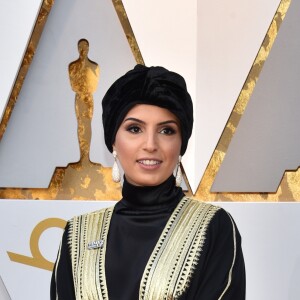 Fatma Al Remaihi sur le tapis rouge des Oscars au Dolby Theatre, Los Angeles, le 4 mars 2018.