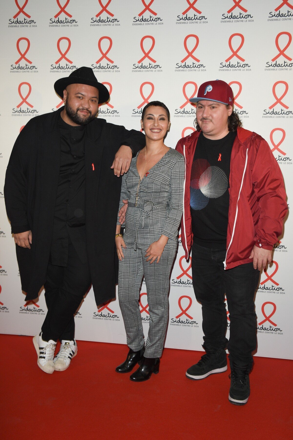 Photo Raphäl Yem, Hédia Charni et Gérard Baste (présen­ta­teurs de