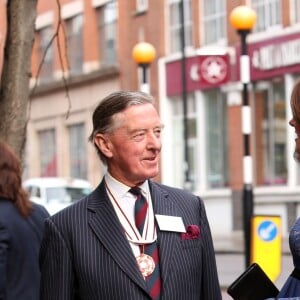 Kate Middleton (enceinte), vient inaugurer les nouveaux locaux de "Place2Be", un service de santé mentale, à Londres. Le 7 mars 2018