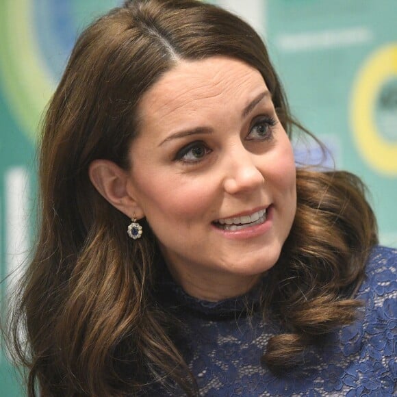 Kate Middleton, enceinte, à l'inauguration des nouveaux locaux de l'association Place2Be à Londres le 7 mars 2018.