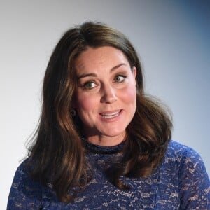 Kate Middleton, enceinte, à l'inauguration des nouveaux locaux de l'association Place2Be à Londres le 7 mars 2018.