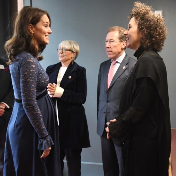 Kate Middleton, enceinte, à l'inauguration des nouveaux locaux de l'association Place2Be à Londres le 7 mars 2018.