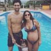 Javier Pastore avec sa femme Chiara Picone et leur fille Martina, sur Instagram, le 24 janvier 2018.