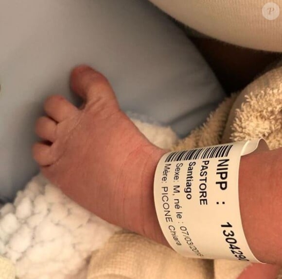 Javier Pastore annonce la naissance de son fils Santiago sur Instagram le 7 mars 2018.